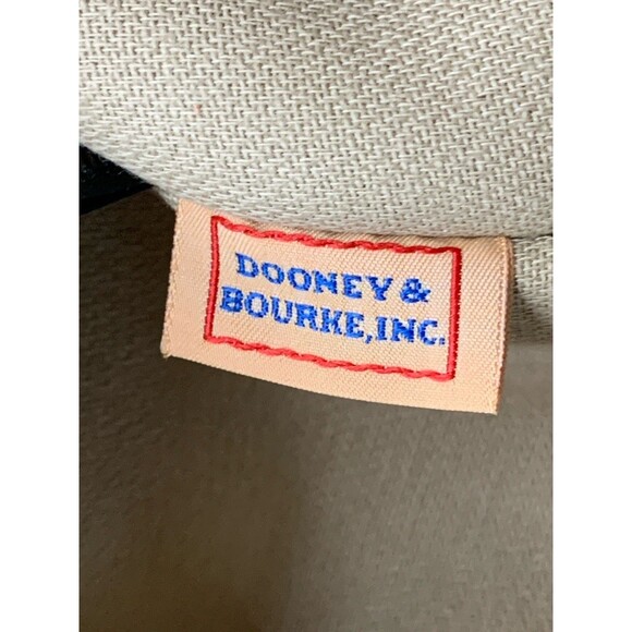 Dooney & Bourke Letter Logo Monogram Tote Bag Leather Canvas Beige - Picture 14 of 16